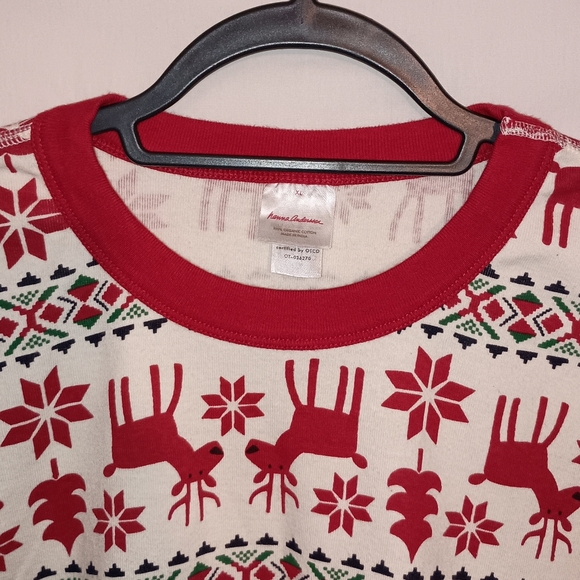 Hanna Andersson Dear Deer Unisex Christmas Pajamas PJ Set Red Green Reindeer - Picture 4 of 15